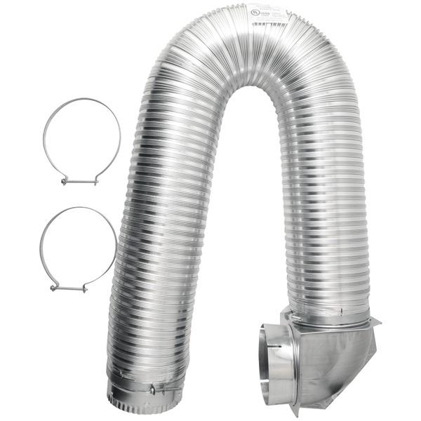BUILDERS BEST 111718 4 INCH x 8ft UL Transition-Duct Single-Elbow Kit - High quality product image showing BUILDERS BEST 111718 4 INCH x 8ft UL Transition-Duct Single-Elbow Kit details and features