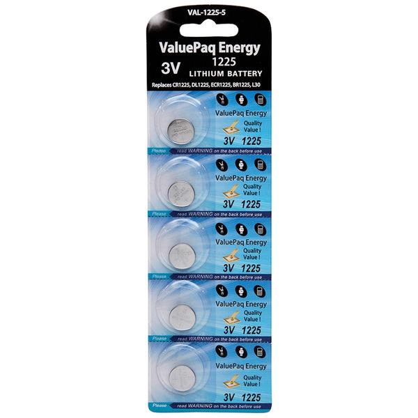 DANTONA VAL-1225-5 ValuePaq Energy 1225 Lithium Coin Cell Batteries, 5 pk - High quality product image showing DANTONA VAL-1225-5 ValuePaq Energy 1225 Lithium Coin Cell Batteries, 5 pk details and features