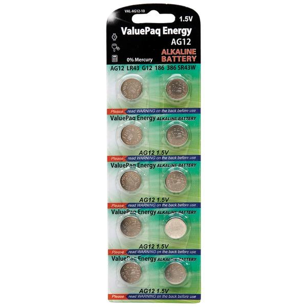 DANTONA VAL-AG12-10 ValuePaq Energy AG12 Alkaline Button Cell Batteries, 10 Pack - High quality product image showing DANTONA VAL-AG12-10 ValuePaq Energy AG12 Alkaline Button Cell Batteries, 10 Pack details and features