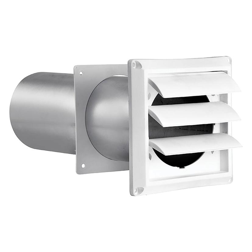LAMBRO 267W 4-In. White Plastic Louvered Vent
