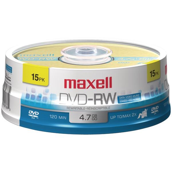 MAXELL 635117 4.7GB 120-Minute DVD-RWs, 15-ct Spindle - High quality product image showing MAXELL 635117 4.7GB 120-Minute DVD-RWs, 15-ct Spindle details and features