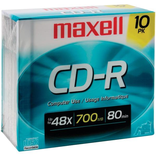 MAXELL 622860/648210 700MB 80-Minute CD-Rs (10 pk) - High quality product image showing MAXELL 622860/648210 700MB 80-Minute CD-Rs (10 pk) details and features