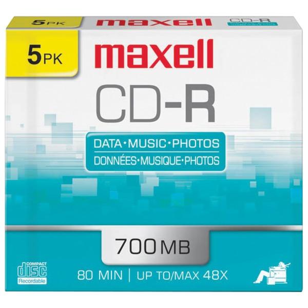 MAXELL 623205/648205 700MB 80-Minute CD-Rs (5 pk; Slim Jewel Cases) - High quality product image showing MAXELL 623205/648205 700MB 80-Minute CD-Rs (5 pk; Slim Jewel Cases) details and features