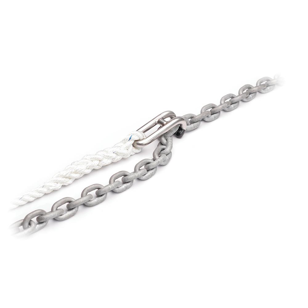 C. SHERMAN JOHNSON 46-475 INCHCaptain Hook INCH Chain Snubber Large Snubber Hook for 3/8 INCH & 1/2 INCH Chain w/15FT of 5/8 INCH 3 Strand Nylon - High quality product image showing C. SHERMAN JOHNSON 46-475 INCHCaptain Hook INCH Chain Snubber Large Snubber Hook for 3/8 INCH & 1/2 INCH Chain w/15FT of 5/8 INCH 3 Strand Nylon details and features