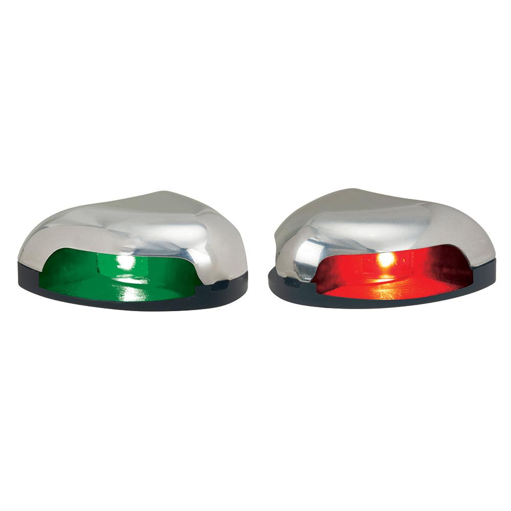 PERKO 0626DP0STS RED/GREEN HORIZONTAL MOUNT SIDE LIGHT PAIR - SS - High quality product image showing PERKO 0626DP0STS RED/GREEN HORIZONTAL MOUNT SIDE LIGHT PAIR - SS details and features