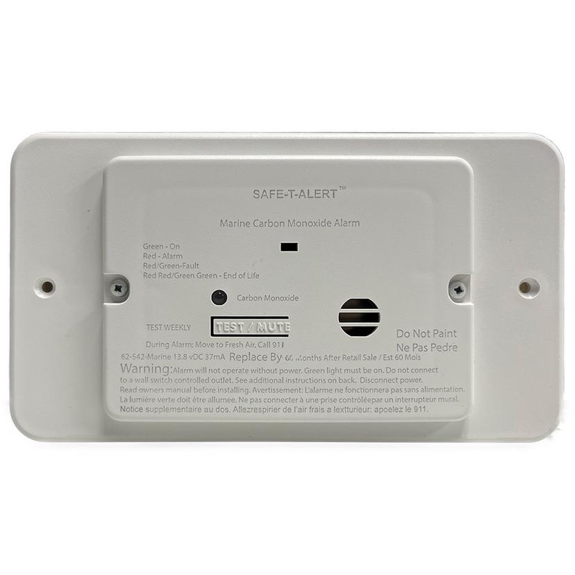 SAFE-T-ALERT 62-542-TR-WT-M CARBON MONOXIDE MARINE WHITE FLUSH MOUNT