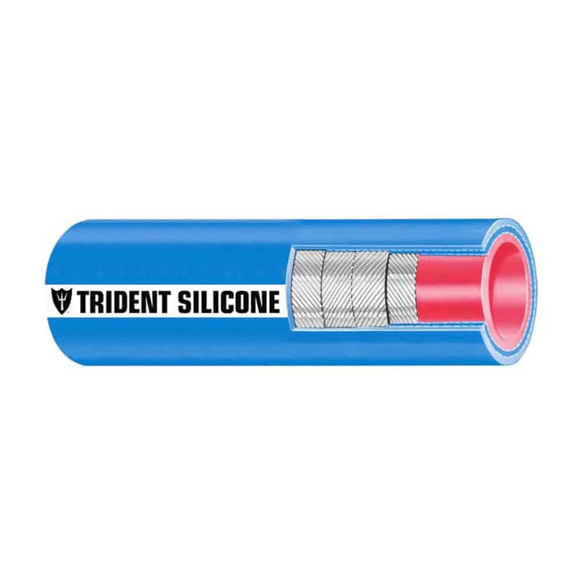 TRIDENT MARINE 202V8001 8 INCH ID x 6FT Long Silicone Marine Wet Exhaust & Water Hose - Blue