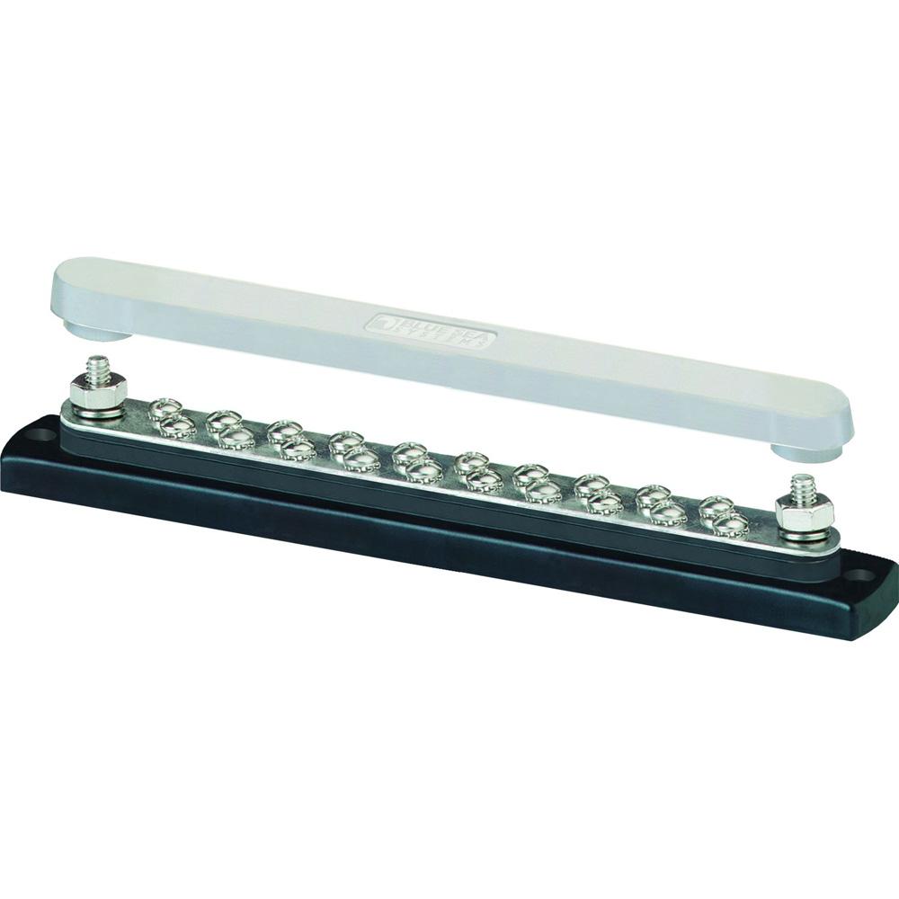 BLUE SEA 2312 150 AMPERE COMMON BUSBAR 20 X 8-32 SCREW TERMINAL WITH COVER - High quality product image showing BLUE SEA 2312 150 AMPERE COMMON BUSBAR 20 X 8-32 SCREW TERMINAL WITH COVER details and features