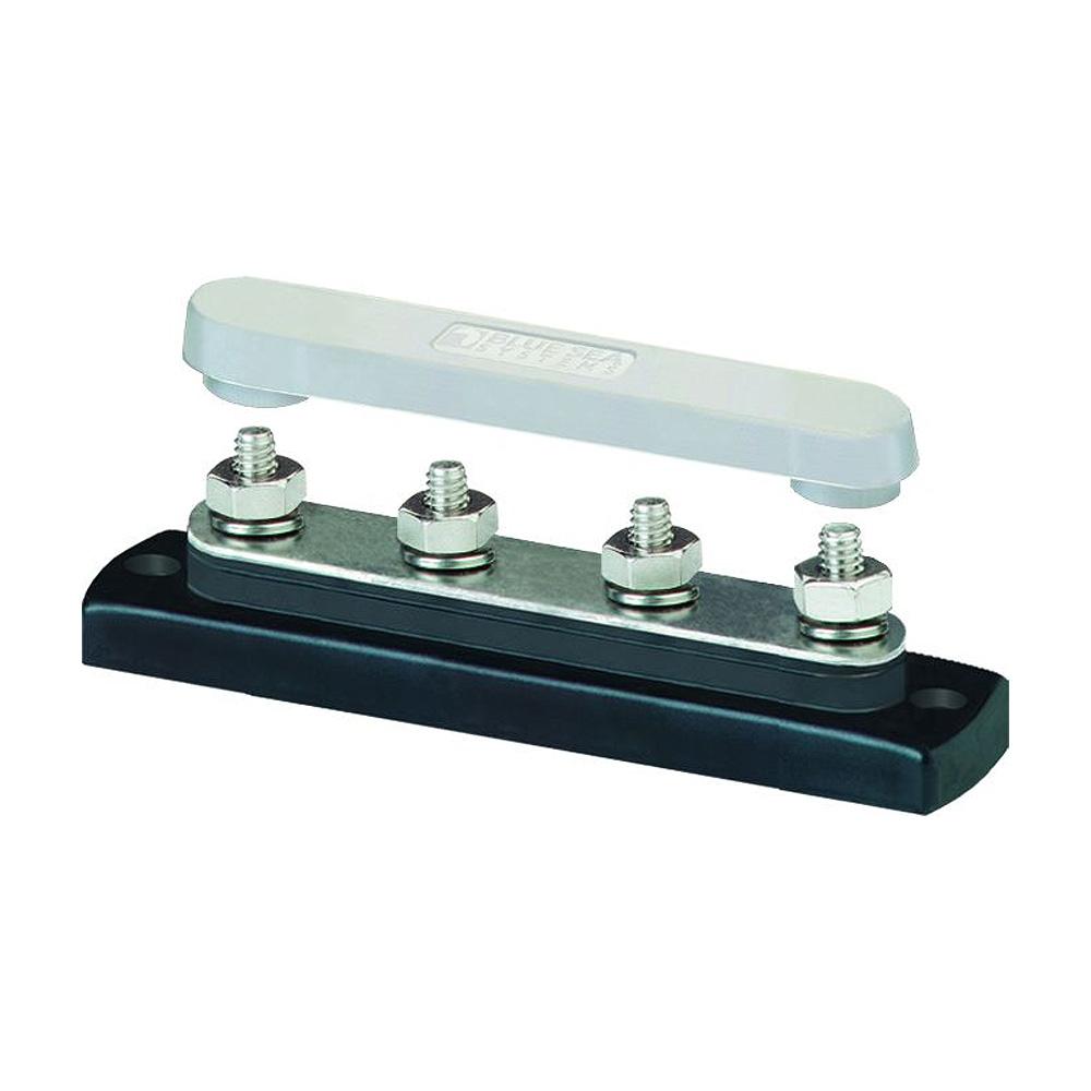 BLUE SEA 2315 MINIBUS 100 AMPERE COMMON BUSBAR 4 X 10-32 STUD TERMINAL WITH COVER - The Twister Group Tools product