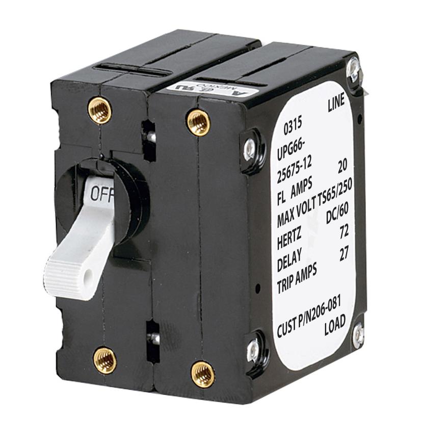PANELTRONICS 206-078S AFT FRAME MAGNETIC CIRCUIT BREAKER - 5 AMPS - DOUBLE POLE