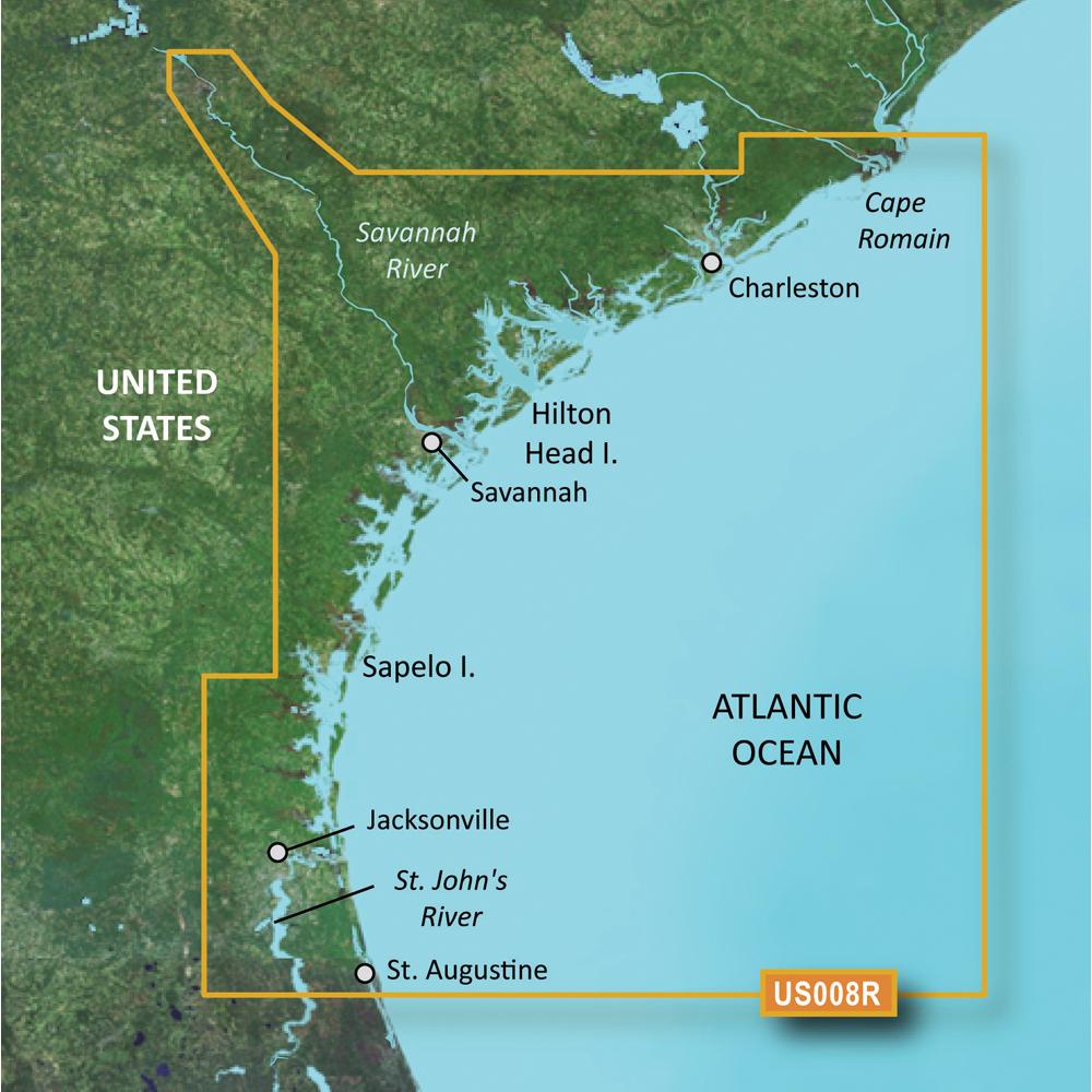 GARMIN 010-C0709-00 BLUECHART G2 VISION HD - VUS008R - CHARLESTON TO JACKSONVILLE - MICROSD/SD - High quality product image showing GARMIN 010-C0709-00 BLUECHART G2 VISION HD - VUS008R - CHARLESTON TO JACKSONVILLE - MICROSD/SD details and features