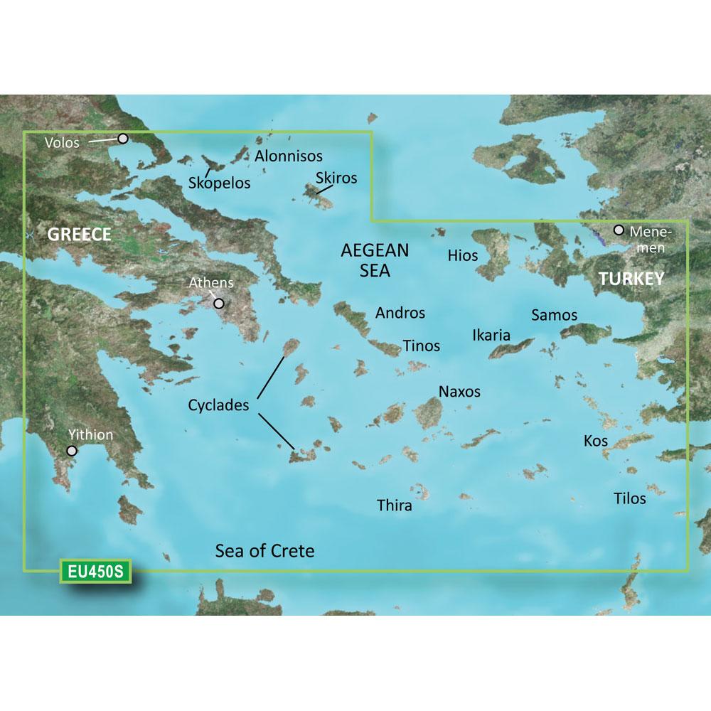 GARMIN 010-C0794-00 BLUECHART G2 VISION HD - VEU450S - ATHENS & CYCLADES - MICROSD/SD - High quality product image showing GARMIN 010-C0794-00 BLUECHART G2 VISION HD - VEU450S - ATHENS & CYCLADES - MICROSD/SD details and features