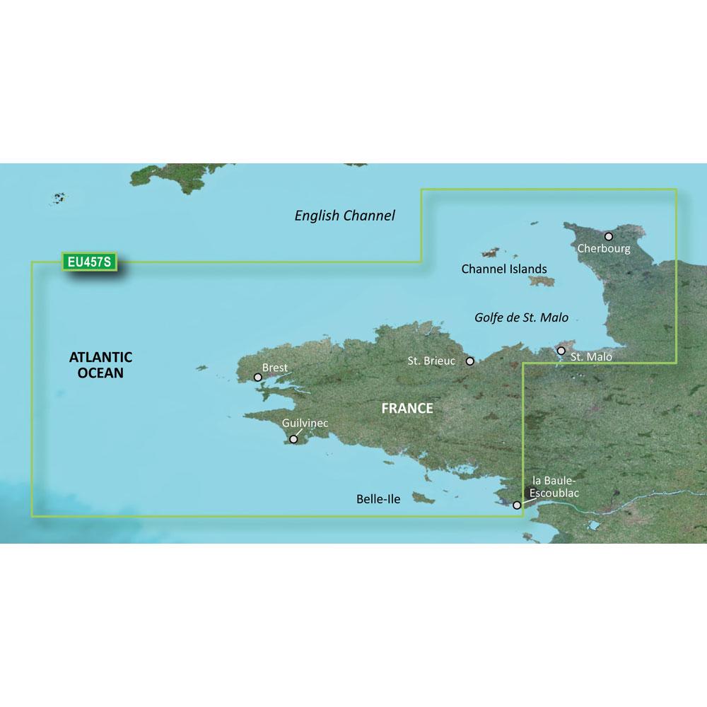 GARMIN 010-C0801-00 BLUECHART G2 VISION HD - VEU457S - BRETAGNE - MICROSD/SD - High quality product image showing GARMIN 010-C0801-00 BLUECHART G2 VISION HD - VEU457S - BRETAGNE - MICROSD/SD details and features