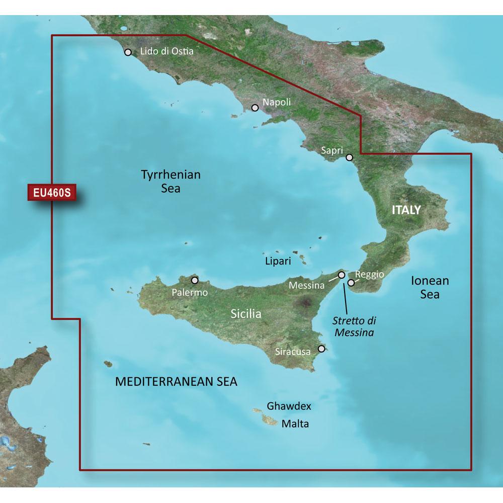GARMIN 010-C0804-00 BLUECHART G2 VISION&REG HD - VEU460S - SICILY TO LIDO DI OSTIA - MICROSD/SD - The Twister Group Tools product