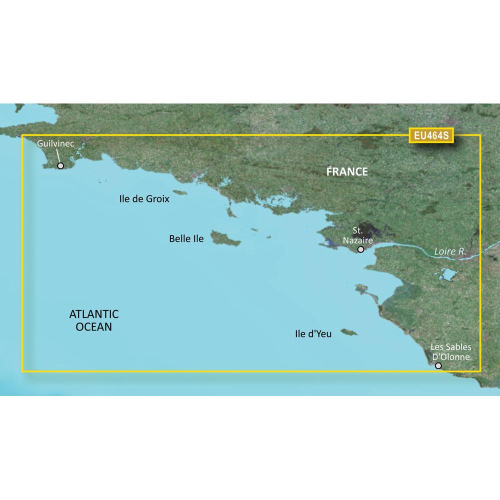 GARMIN 010-C0808-00 BLUECHART G2 VISION HD - VEU464S - PENMARCH TO LES SABLES DOLONNE - MICROSD;/SD - The Twister Group Tools product
