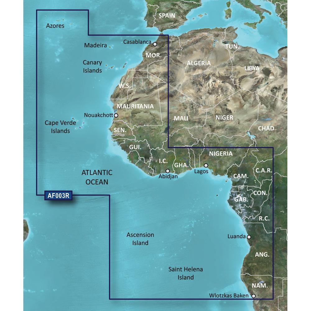 GARMIN 010-C0749-00 BLUECHART G2 VISION HD - VAF003R - WESTERN AFRICA - MICROSD/SD - High quality product image showing GARMIN 010-C0749-00 BLUECHART G2 VISION HD - VAF003R - WESTERN AFRICA - MICROSD/SD details and features