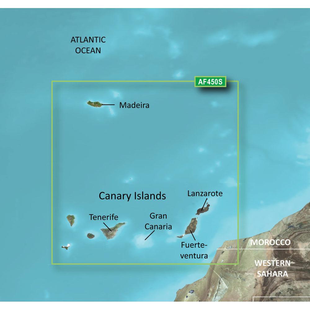 GARMIN 010-C0750-00 BLUECHART G2 VISION HD - VAF450S - MADEIRA & CANARY ISLANDS - MICROSD/SD - High quality product image showing GARMIN 010-C0750-00 BLUECHART G2 VISION HD - VAF450S - MADEIRA & CANARY ISLANDS - MICROSD/SD details and features
