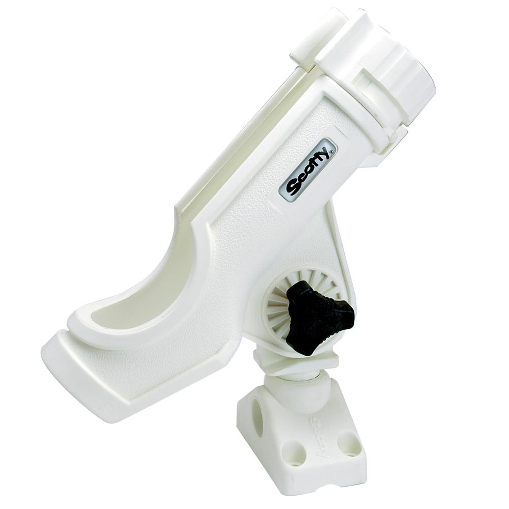 SCOTTY 230-WH POWERLOCK ROD HOLDER WHITE WITH 241 SIDE/DECK MOUNT - The Twister Group Tools product