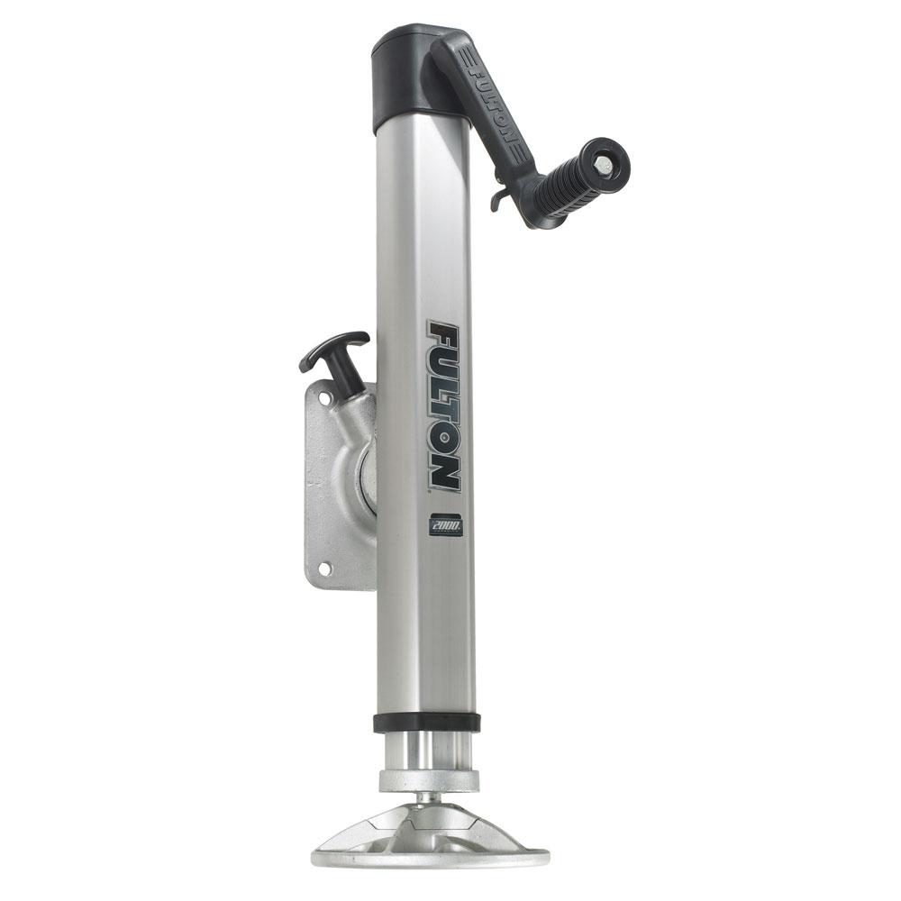 FULTON 1413230134 F2 TRAILER JACK BOLT-ON 2,000 LBS. LIFT CAPACITY ADJUSTABLE SWIVEL WITH FOOTPLATE - High quality product image showing FULTON 1413230134 F2 TRAILER JACK BOLT-ON 2,000 LBS. LIFT CAPACITY ADJUSTABLE SWIVEL WITH FOOTPLATE details and features