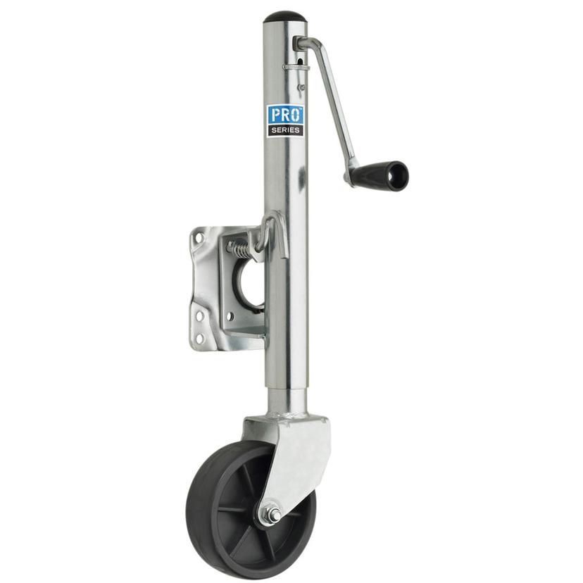 PRO SERIES EJ10000101 1000 LBS. ZINC PLATED SWIVEL JACK WITH 6 INCH POLY WHEEL