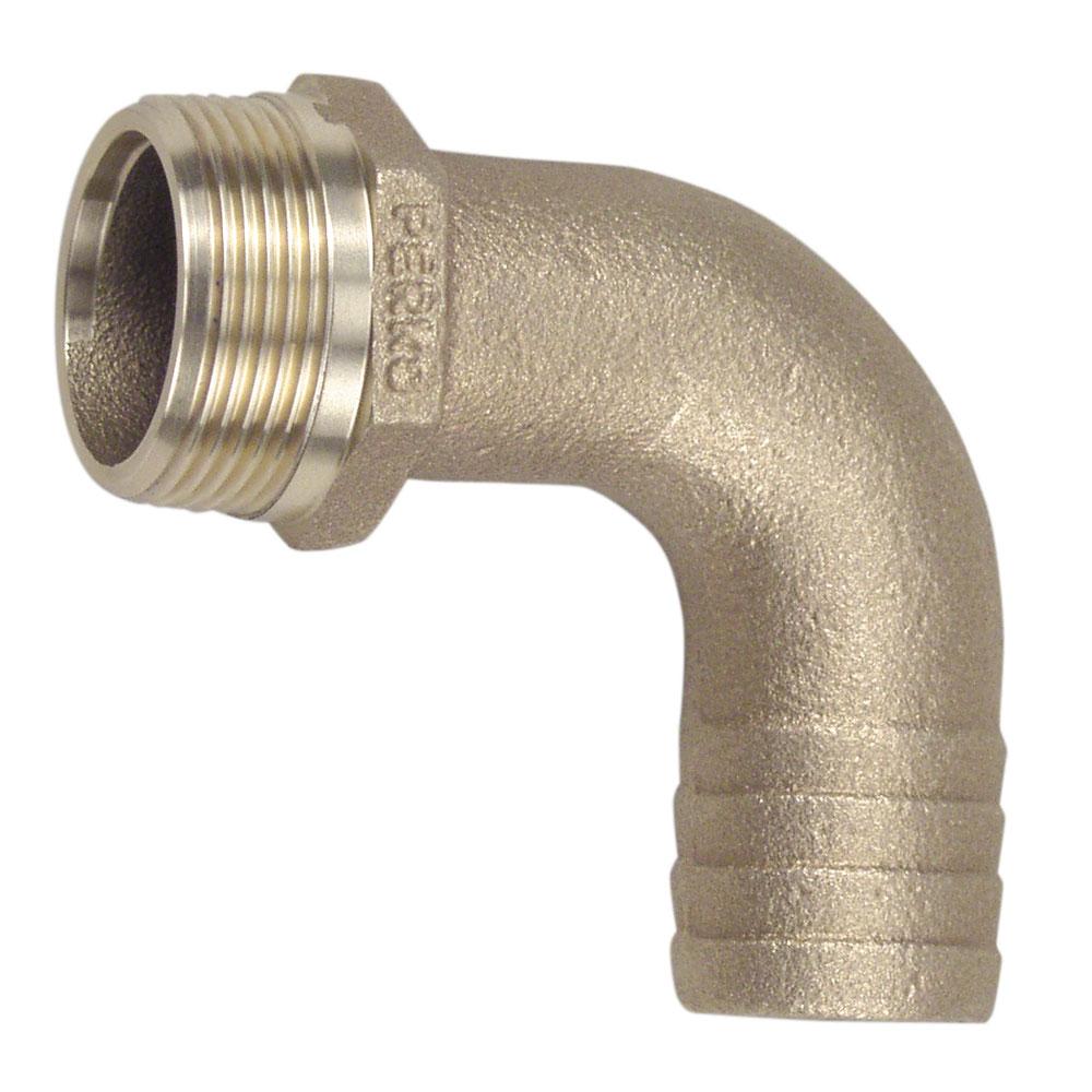 PERKO 0063DP6PLB 1 INCH PIPE TO HOSE ADAPTER 90 DEGREE BRONZE - High quality product image showing PERKO 0063DP6PLB 1 INCH PIPE TO HOSE ADAPTER 90 DEGREE BRONZE details and features