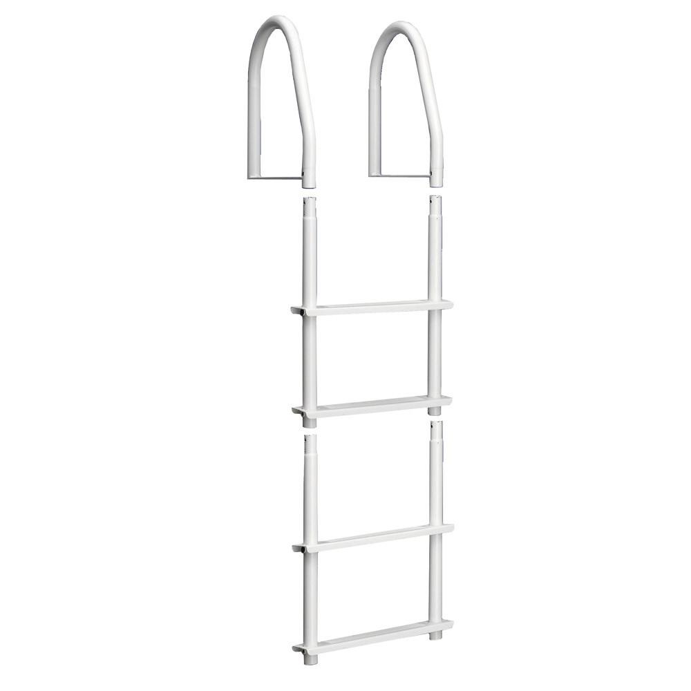 DOCK EDGE 2104-F FIXED 4 STEP LADDER BRIGHT WHITE GALVALUME - The Twister Group Tools product