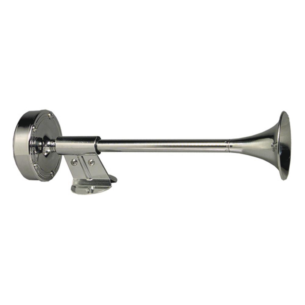 SCHMITT & ONGARO 10009 ONGARO DELUXE SS SHORTY SINGLE TRUMPET HORN - 12V - High quality product image showing SCHMITT & ONGARO 10009 ONGARO DELUXE SS SHORTY SINGLE TRUMPET HORN - 12V details and features