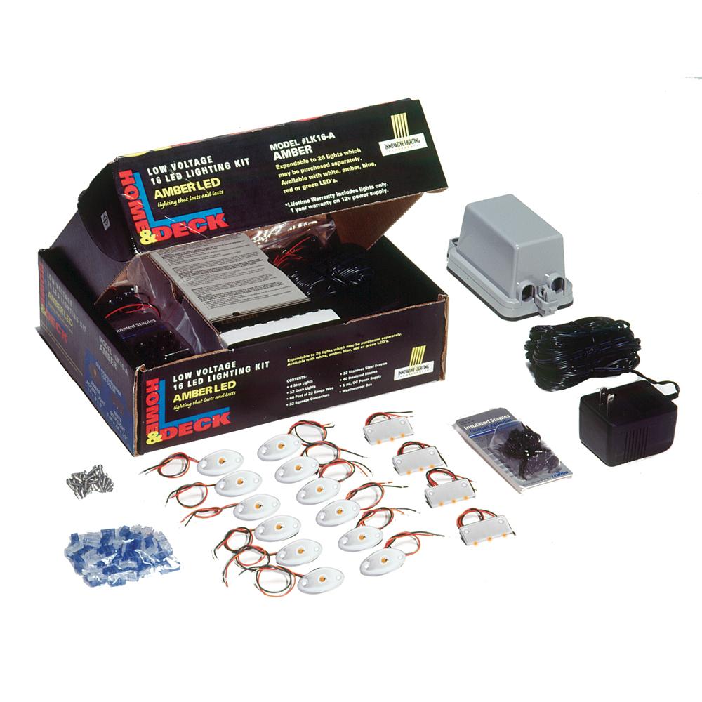 INNOVATIVE LIGHTING 090-1100-4 DECK & DOCK LED KIT - AMBER LED/WHITE HOUSING - The Twister Group Tools product