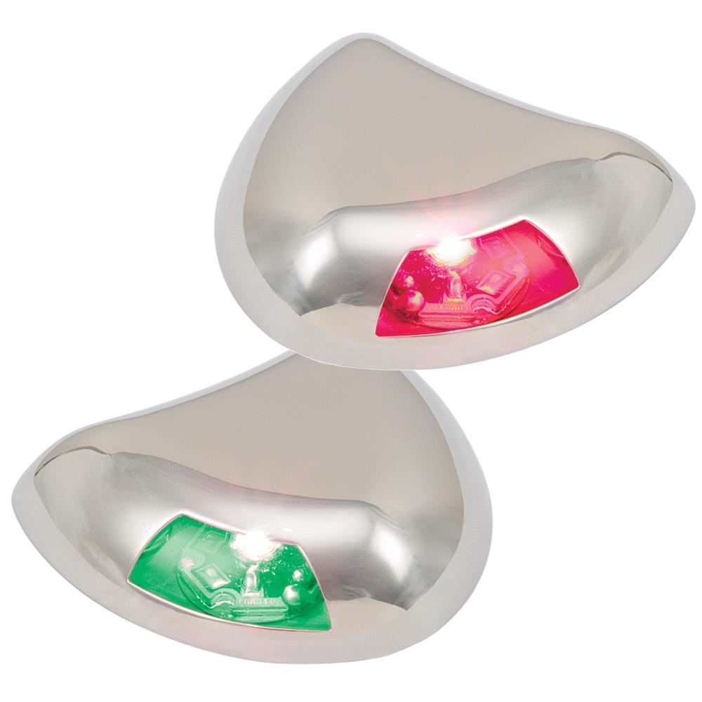 PERKO 0616DP2STS STEALTH SERIES LED SIDE LIGHTS - HORIZONTAL MOUNT - RED/GREEN - High quality product image showing PERKO 0616DP2STS STEALTH SERIES LED SIDE LIGHTS - HORIZONTAL MOUNT - RED/GREEN details and features