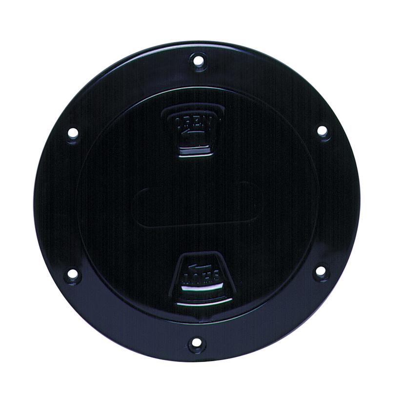 BECKSON DP40-B 4 INCH SMOOTH CENTER SCREW OUT DECK PLATE BLACK 4.5 INCH CUT