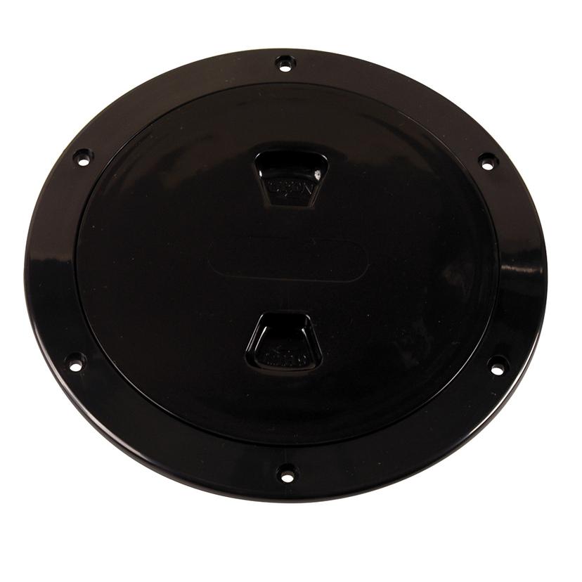 BECKSON DP60-B 6 INCH SMOOTH CENTER SCREW OUT DECK PLATE BLACK 6.5 INCH CUT