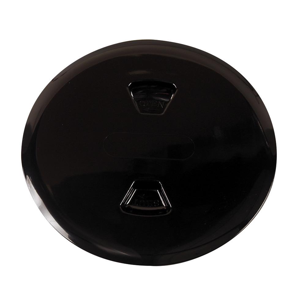 BECKSON DP50-B 5 INCH TWIST OUT DECK PLATE BLACK 5.5 INCH CUTOUT - High quality product image showing BECKSON DP50-B 5 INCH TWIST OUT DECK PLATE BLACK 5.5 INCH CUTOUT details and features