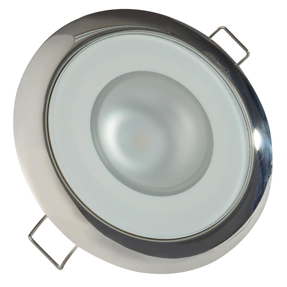 LUMITEC 113119 MIRAGE - FLUSH MOUNT DOWN LIGHT - GLASS FINISH/POLISHED SS BEZEL - WARM WHITE DIMMING - The Twister Group Tools product