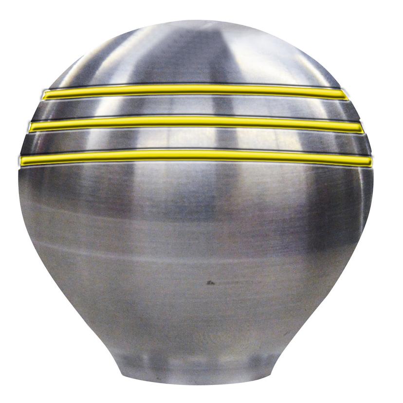 SCHMITT & ONGARO 50025 ONGARO THROTTLE KNOB GOLD 1.5 INCH GROOVED