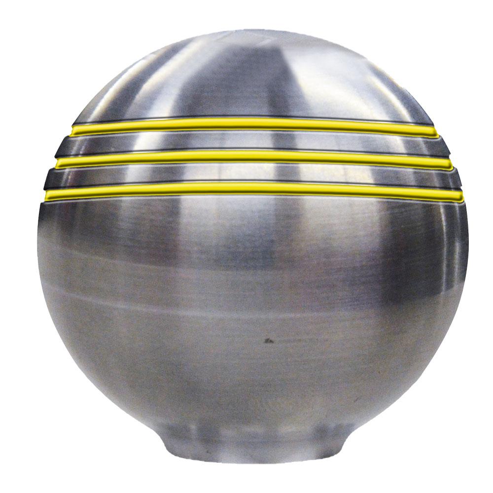 SCHMITT & ONGARO 50048 ONGARO THROTTLE KNOB GOLD 1-7/8 INCH GROOVED - High quality product image showing SCHMITT & ONGARO 50048 ONGARO THROTTLE KNOB GOLD 1-7/8 INCH GROOVED details and features