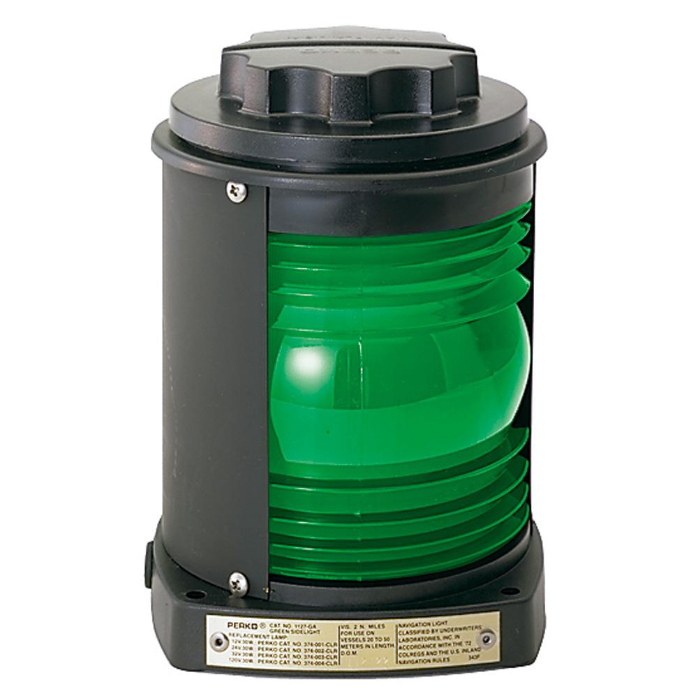 PERKO 1127GA0BLK SIDE LIGHT - BLACK PLASTIC, GREEN LENS - The Twister Group Tools product