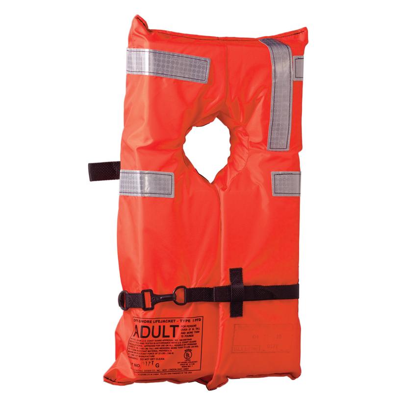 ONYX 100100-200-004-12 KENT TYPE I COLLAR STYLE LIFE JACKET - ADULT UNIVERSAL