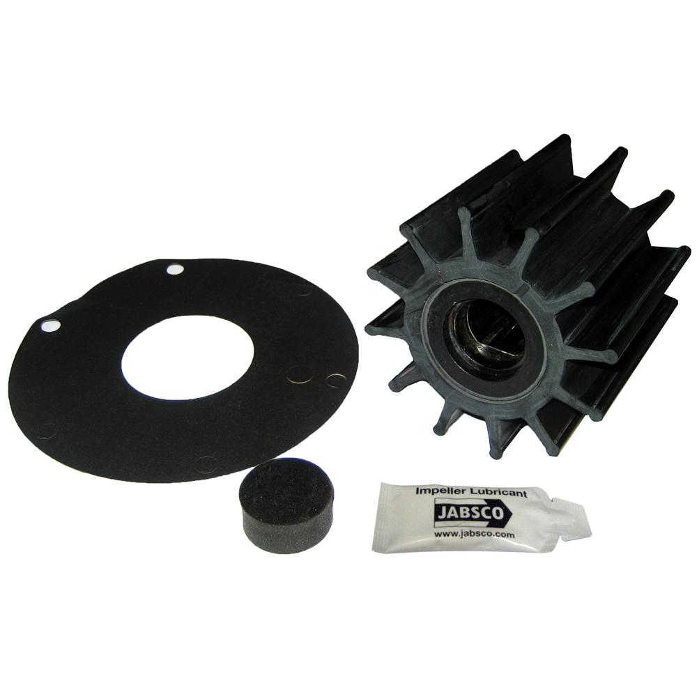 JABSCO 17370-0001-P IMPELLER KIT - 12 BLADE - NEOPRENE - 3-¾ INCH DIAMETER - PLASTIC INSERT - DOUBLE FLAT DRIVE - The Twister Group Tools product