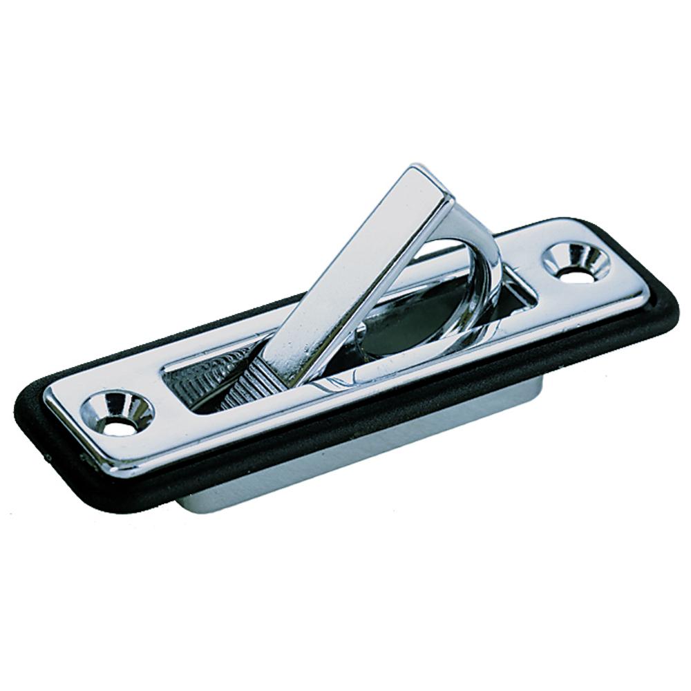 PERKO 1221DP0CHR SPRING LOADED FLUSH PULL - CHROME PLATED ZINC - ¾ INCH X 3-¼ INCH - High quality product image showing PERKO 1221DP0CHR SPRING LOADED FLUSH PULL - CHROME PLATED ZINC - ¾ INCH X 3-¼ INCH details and features