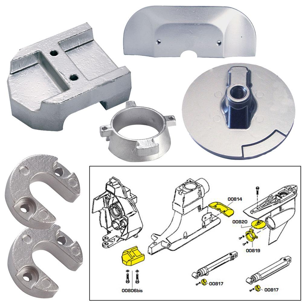 TECNOSEAL 20801 ANODE KIT WITH HARDWARE - MERCURY ALPHA 1 GEN 2 - ZINC - The Twister Group Tools product
