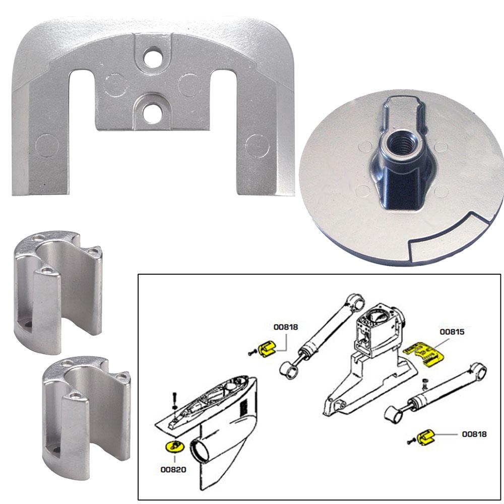 TECNOSEAL 20804AL ANODE KIT WITH HARDWARE - MERCURY BRAVO 2-3 - ALUMINUM - The Twister Group Tools product