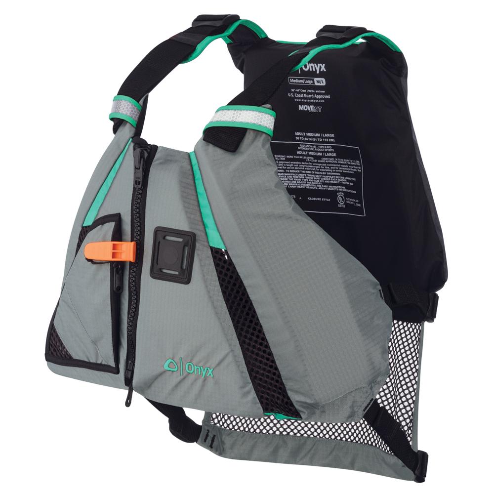 ONYX 122200-505-020-15 MOVEVENT DYNAMIC PADDLE SPORTS LIFE VEST - XS/SM - AQUA - High quality product image showing ONYX 122200-505-020-15 MOVEVENT DYNAMIC PADDLE SPORTS LIFE VEST - XS/SM - AQUA details and features