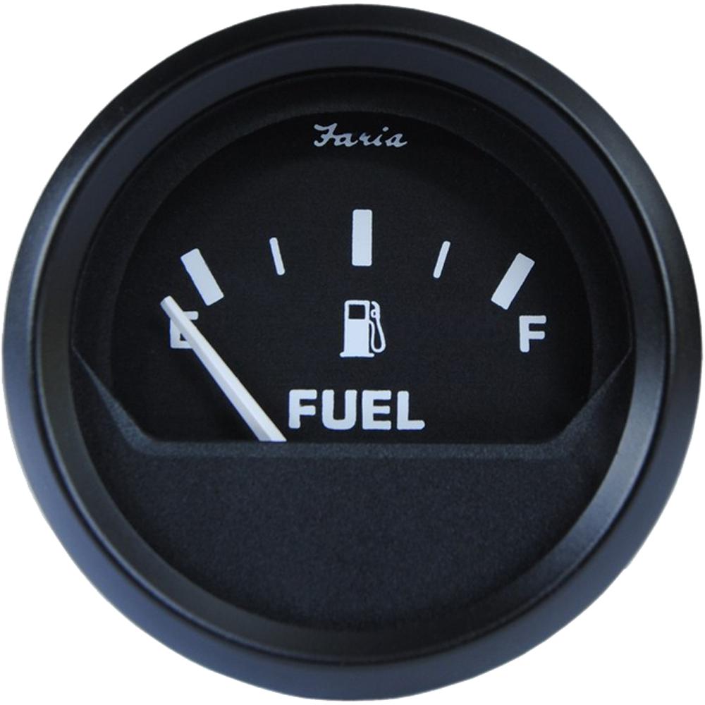 FARIA 12801 EURO BLACK 2 INCH FUEL LEVEL GAUGE (E-1/2-F) GP9357 - High quality product image showing FARIA 12801 EURO BLACK 2 INCH FUEL LEVEL GAUGE (E-1/2-F) GP9357 details and features