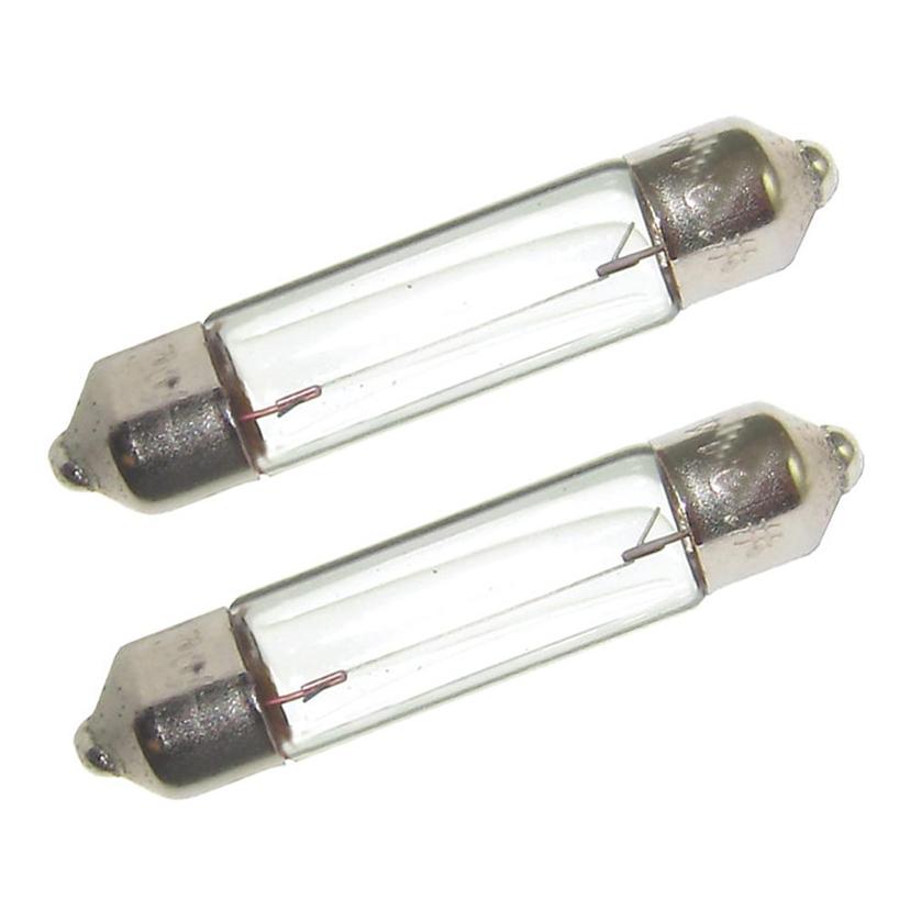 PERKO 0070DP0CLR DOUBLE ENDED FESTOON BULBS - 12V, 10W, .74A - PAIR