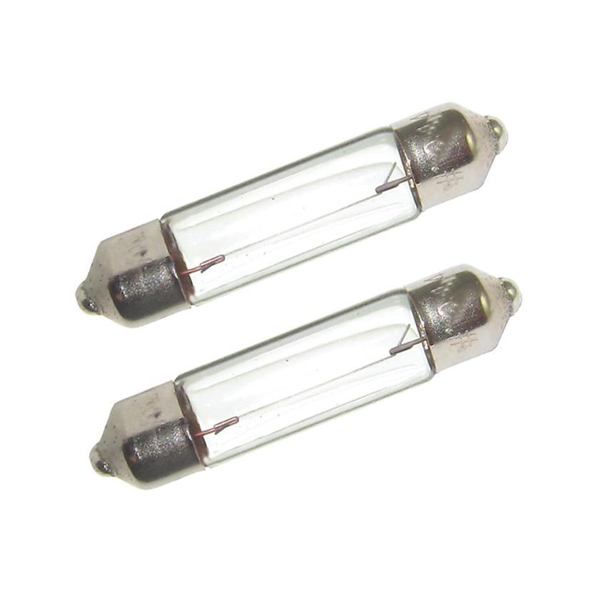 PERKO 0072DP1CLR DOUBLE ENDED FESTOON BULBS - 24V, 10W, .40A - PAIR