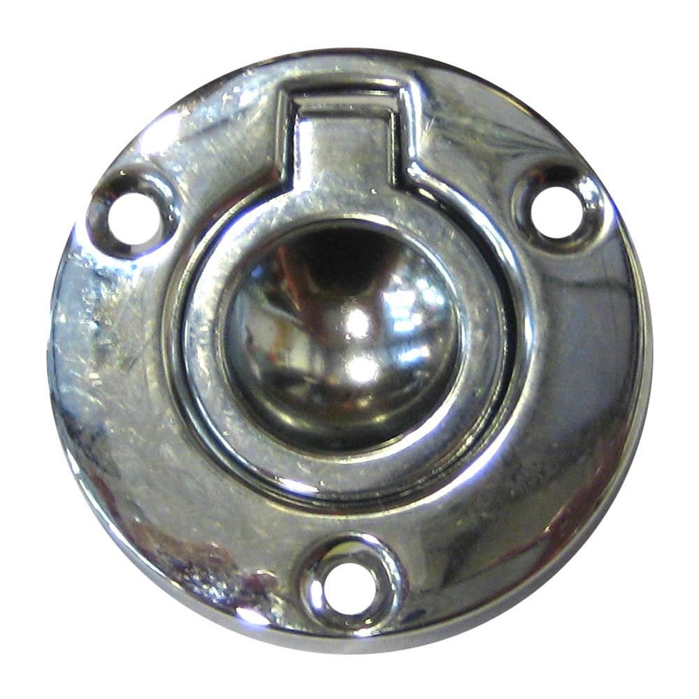 PERKO 1232DP2CHR 2 INCH ROUND FLUSH RING PULL CHROME PLATED ZINC - The Twister Group Tools product