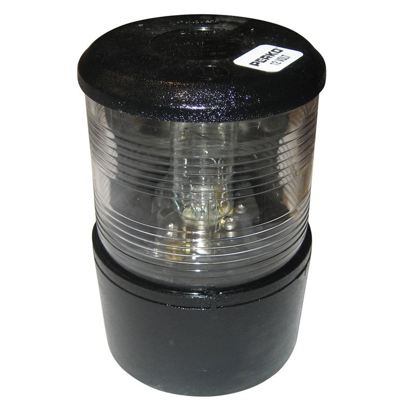 PERKO 0200MB0DP1 MASTHEAD LIGHT FOR SAIL OR POWER LESS THAN 20M - 12VDC - BLACK BASE MOUNT/WHITE LIGHT