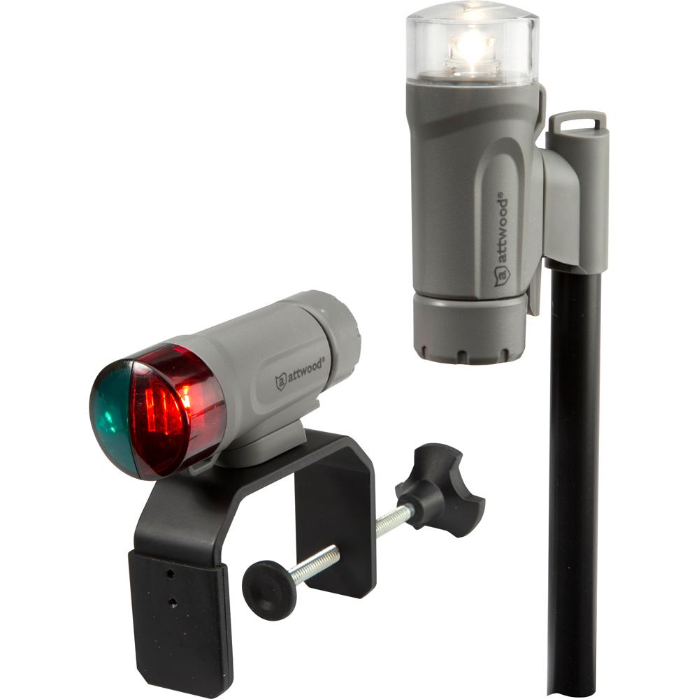 ATTWOOD 14190-7 CLAMP-ON PORTABLE LED LIGHT KIT - MARINE GRAY - The Twister Group Tools product