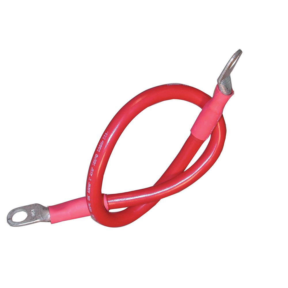 ANCOR 189147 BATTERY CABLE ASSEMBLY, 2 AWG (34MM) WIRE, 3/8 INCH (9.5MM) STUD, RED - 48 INCH (121.9CM) - The Twister Group Tools product