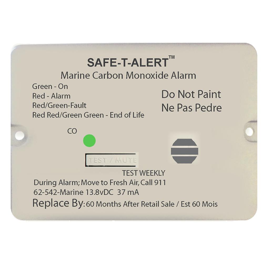 SAFE-T-ALERT 62-542-MARINE-WT 62 SERIES CARBON MONOXIDE ALARM - 12V - FLUSH MOUNT - BLACK - High quality product image showing SAFE-T-ALERT 62-542-MARINE-WT 62 SERIES CARBON MONOXIDE ALARM - 12V - FLUSH MOUNT - BLACK details and features